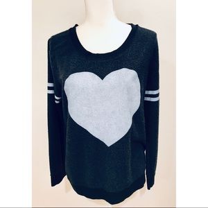 Chaser pullover heart sweatshirt.